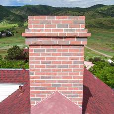 Faux brick chimney