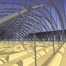 3D visualization of a collection basin cover