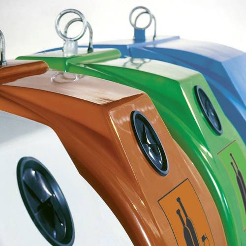 Recycling container color schemes
